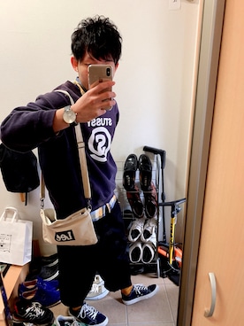 「Born Free（ボーンフリー）のアイテム」を使った、わたあめさん（メンズ・170cm）の春コーディネート