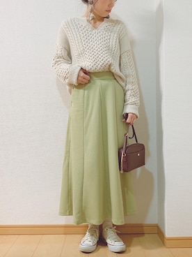 「CONVERSE（コンバース）のconverse（コンバース） ALL STAR OX（オールスターOX）（スニーカー）」を使った、takamiさん（レディース・159cm）の冬コーディネート