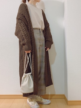 「CONVERSE（コンバース）のconverse（コンバース） ALL STAR OX（オールスターOX）（スニーカー）」を使った、takamiさん（レディース・159cm）の冬コーディネート