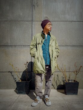 「ESPRIT（エスプリ）のアイテム」を使った、格子乱七八糟さん（メンズ・173cm）の春コーディネート