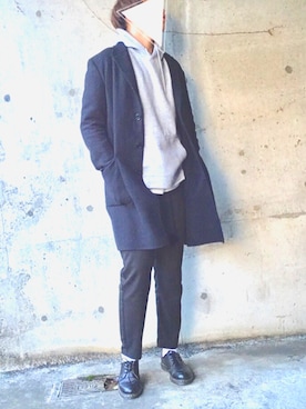 「正月」｜「アイテム（チェスターコート）」を使った、いなばんさん（メンズ・183cm）の冬コーディネート
