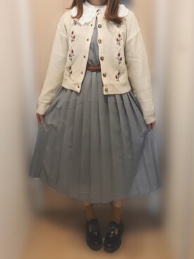 「w closet」｜「アイテム（その他シューズ）」を使った、かりそめさん（レディース・163cm）の冬コーディネート