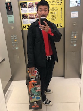 「JOURNAL STANDARD（ジャーナルスタンダード）のアイテム（MA-1）」を使った、koyamaさん（メンズ・176cm）の秋コーディネート
