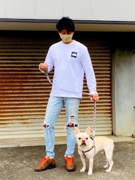 「お散歩」｜「アイテム（その他）」を使った、nobutanchinさん（メンズ・173cm）の春コーディネート