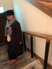 DES PRES（デ・プレ）の「ウールパイルモッサ コクーンノーカラー