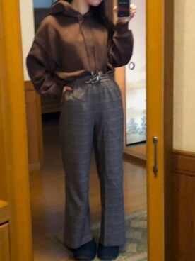 パーカーを使った 茶色コーデ のレディース人気ファッションコーディネート ユーザー その他ユーザー Wear