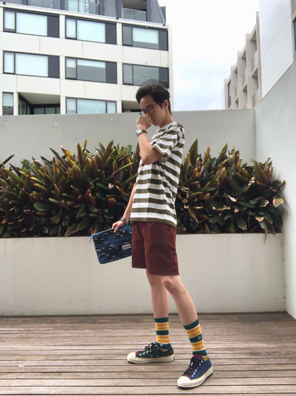 「summer、boy、kicks」｜「INK/インクのアイテム（Tシャツ/カットソー、その他）」を使った、megaRandyさん（メンズ・178cm）の冬コーディネートの1枚目の写真
