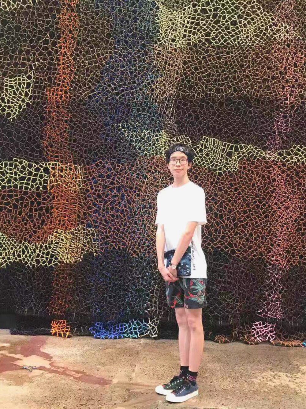 「summer」｜「ROTHCOのアイテム（カチューシャ、ブルー系）」を使った、megaRandyさん（メンズ・178cm）の冬コーディネートの1枚目の写真