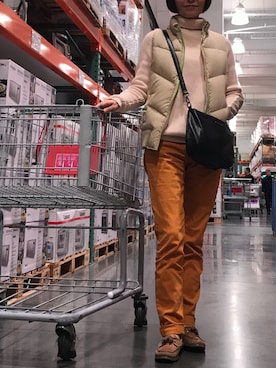 「EDWIN」｜「アイテム（スリッポン）」を使った、Vicky Linさん（レディース・160cm）の冬コーディネート