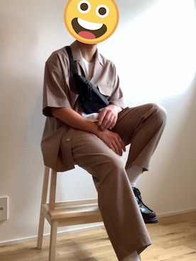 「GUコーデ」｜「アイテム（セットアップ）」を使った、りくさん（メンズ・170cm）の夏コーディネート