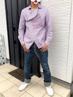 「CABANE de ZUCCa（カバンドズッカ）のアイテム（パンツ）」を使った、lsysさん（メンズ・178cm）の春コーディネート