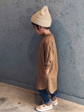 「ARCH & LINE（アーチアンドライン）のアイテム」を使った、kaiさん（キッズ・100cm）の秋コーディネート