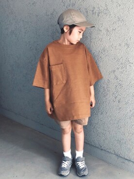 「Smoothy（スムージー）のアイテム（パンツ）」を使った、kaiさん（キッズ・110cm）の夏コーディネート