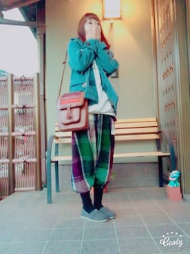 「NICE CLAUP（ナイスクラップ）のアイテム（ダッフルコート）」を使った、tomさん（レディース・156cm）の冬コーディネート