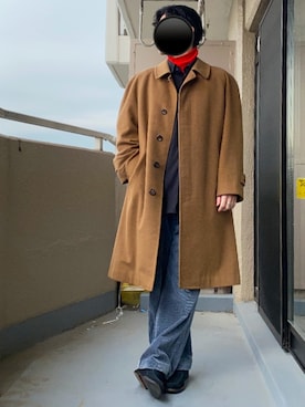 「アイテム（ステンカラーコート）」を使った、よぴださん（メンズ・169cm・20代）の冬コーディネート