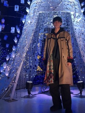 「SASQUATCHfabrix.（サスクワァッチファブリックス）のアイテム」を使った、裸猿さん（メンズ・181cm）の冬コーディネート