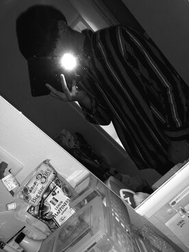 「SPINNS（スピンズ）のアイテム（シャツ/ブラウス、パープル系）」を使った、👾さん（メンズ・179cm）の春コーディネート