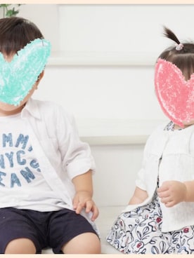 「静岡」｜「アイテム（ワンピース/ドレス）」を使った、ちゃんまん♡はなこんさん（キッズ・80cm）の秋コーディネート