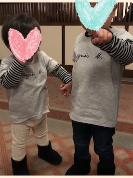 「sense of wonder（センスオブワンダー）のアイテム（レギンス/スパッツ）」を使った、ちゃんまん♡はなこんさん（キッズ・100cm）の秋コーディネート