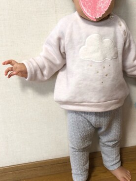 「10mois（ディモワ）のアイテム」を使った、ちゃんまん♡はなこんさん（キッズ・80cm）の秋コーディネート