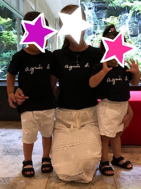 「goa（ゴア）のアイテム」を使った、ちゃんまん♡はなこんさん（キッズ・90cm）の夏コーディネート