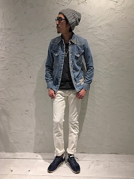 「C-PLUS（シープラス）のアイテム」を使った、上ノ山 寛瑛さん（メンズ・172cm）の春コーディネート