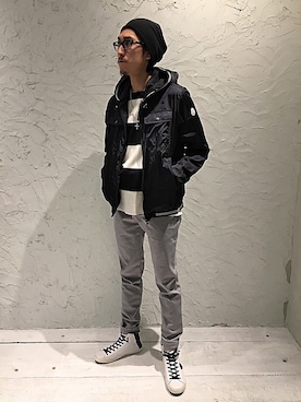「SIDE SLOPE（サイドスロープ）のアイテム」を使った、上ノ山 寛瑛さん（メンズ・172cm）の春コーディネート