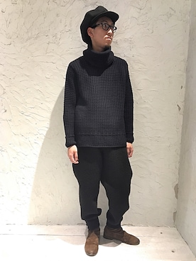「backlash」｜「アイテム（キャスケット）」を使った、上ノ山 寛瑛さん（メンズ・172cm）の秋コーディネート