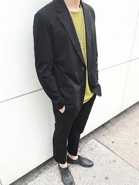 「ISAMU KATAYAMA BACKLASH（イサムカタヤマバックラッシュ）のアイテム（アクセサリー）」を使った、上ノ山 寛瑛さん（メンズ・172cm）の夏コーディネート