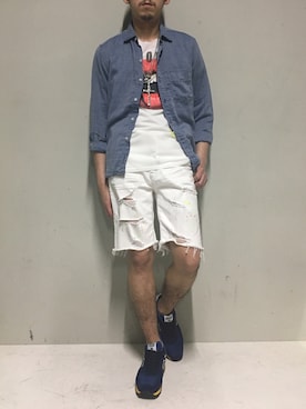 「ヤヌーク」｜上ノ山 寛瑛さん（メンズ・172cm）の夏コーディネート