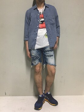 「ヤヌーク」｜上ノ山 寛瑛さん（メンズ・172cm）の夏コーディネート