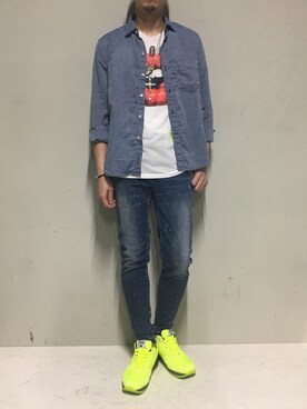 「ヤヌーク」｜上ノ山 寛瑛さん（メンズ・172cm）の夏コーディネート