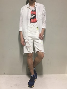 「ヤヌーク」｜上ノ山 寛瑛さん（メンズ・172cm）の夏コーディネート