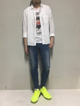 「ヤヌーク」｜上ノ山 寛瑛さん（メンズ・172cm）の夏コーディネート