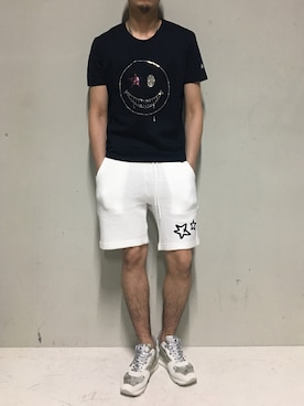 「maxsix（マックスシックス）のアイテム（パンツ）」を使った、上ノ山 寛瑛さん（メンズ・172cm）の夏コーディネート