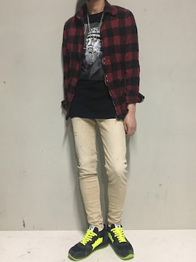 「NEIL BARRETT（ニールバレット）のアイテム（トップス）」を使った、上ノ山 寛瑛さん（メンズ・172cm）の夏コーディネート