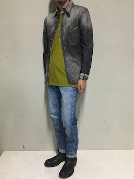 「backlash」｜「アイテム（アクセサリー）」を使った、上ノ山 寛瑛さん（メンズ・172cm）の夏コーディネート