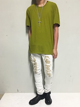 「backlash」｜「アイテム（アクセサリー）」を使った、上ノ山 寛瑛さん（メンズ・172cm）の夏コーディネート