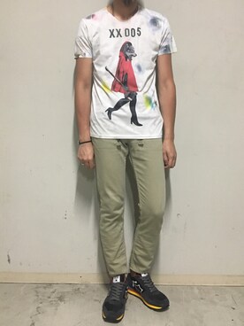 「ヤヌーク」｜上ノ山 寛瑛さん（メンズ・172cm）の夏コーディネート