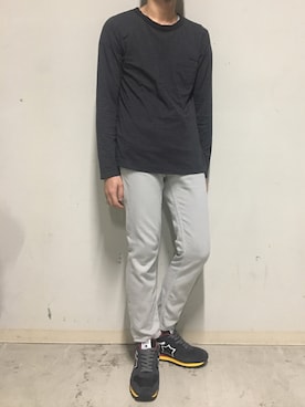 「YANUK（ヤヌーク）のアイテム（パンツ）」を使った、上ノ山 寛瑛さん（メンズ・172cm）の夏コーディネート