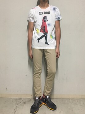 「ヤヌーク」｜上ノ山 寛瑛さん（メンズ・172cm）の夏コーディネート