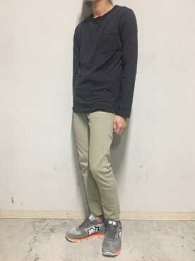 「YANUK（ヤヌーク）のアイテム（トップス）」を使った、上ノ山 寛瑛さん（メンズ・172cm）の夏コーディネート