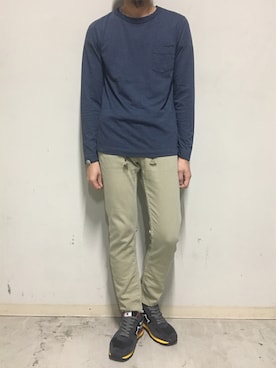 「YANUK（ヤヌーク）のアイテム（パンツ）」を使った、上ノ山 寛瑛さん（メンズ・172cm）の夏コーディネート