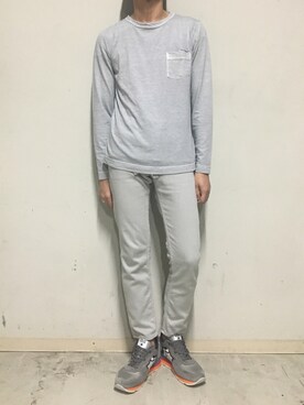 「YANUK（ヤヌーク）のアイテム（パンツ）」を使った、上ノ山 寛瑛さん（メンズ・172cm）の夏コーディネート
