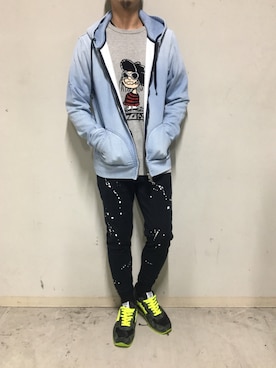 「YANUK（ヤヌーク）のアイテム」を使った、上ノ山 寛瑛さん（メンズ・172cm）の秋コーディネート