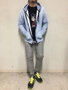 「YANUK（ヤヌーク）のアイテム」を使った、上ノ山 寛瑛さん（メンズ・172cm）の秋コーディネート