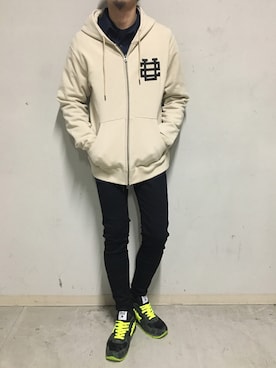 「ビッグジョン」｜上ノ山 寛瑛さん（メンズ・172cm）の冬コーディネート