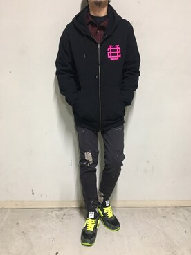 「ビッグジョン」｜上ノ山 寛瑛さん（メンズ・172cm）の冬コーディネート