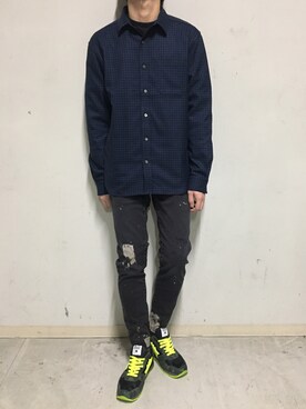 「ビッグジョン」｜上ノ山 寛瑛さん（メンズ・172cm）の冬コーディネート
