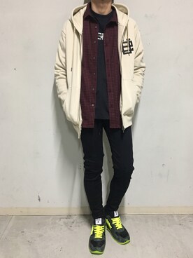 「ビッグジョン」｜上ノ山 寛瑛さん（メンズ・172cm）の冬コーディネート
